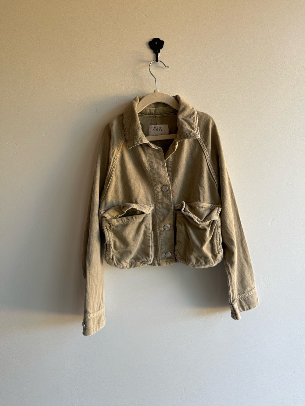 9-10year Zara Khaki green Utility Jacket